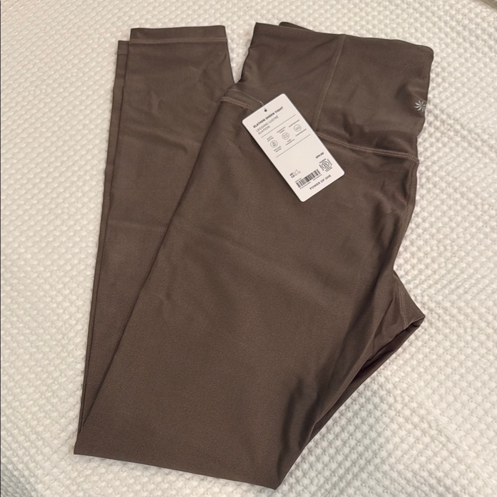 ELATION ULTRA HIGH RISE SHEEN LEGGING - L Tall in Pyrite Sheen - 7/8 length